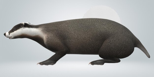 Badger isolated on a transparent background