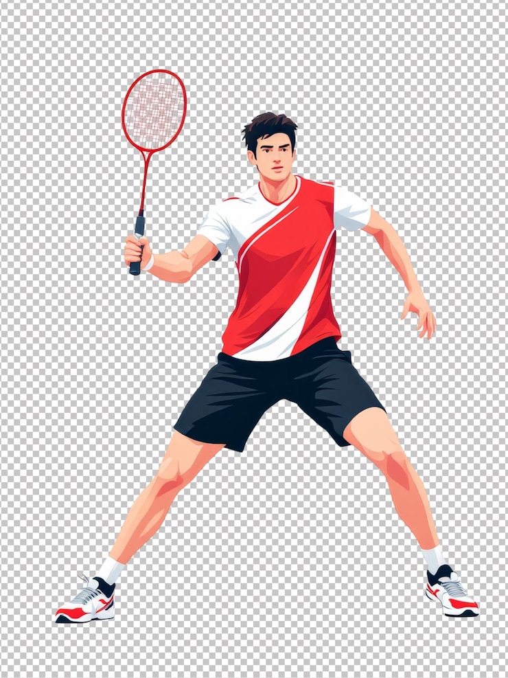 PSD badminton player in action