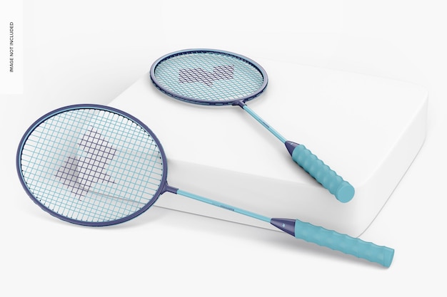 Mockup di racchette da badminton