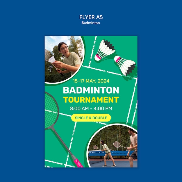 Badminton template design