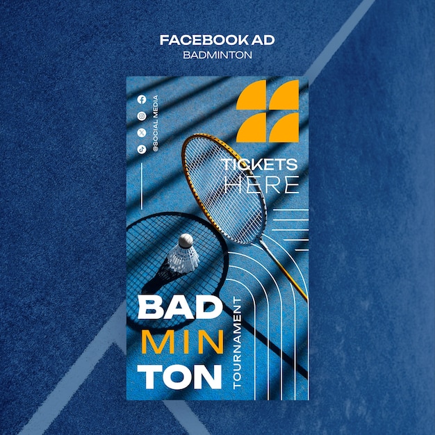 Badminton template design