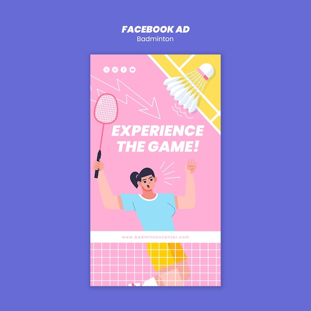 Badminton template design