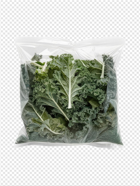 PSD a bag of broccoli is full of lettuce