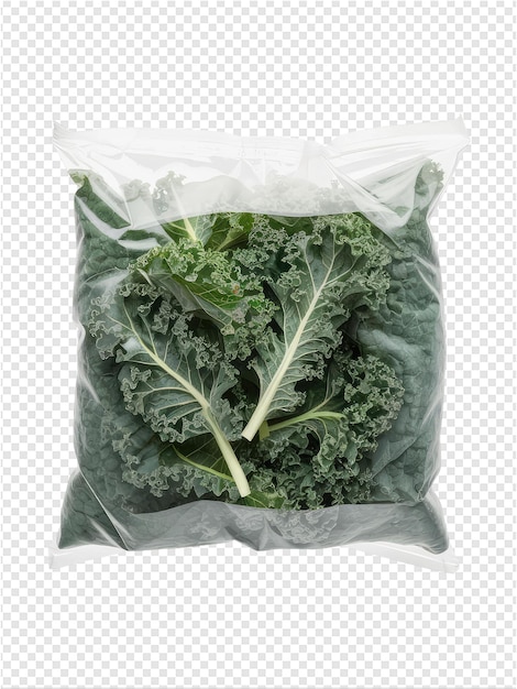 PSD a bag of broccoli with the label on it
