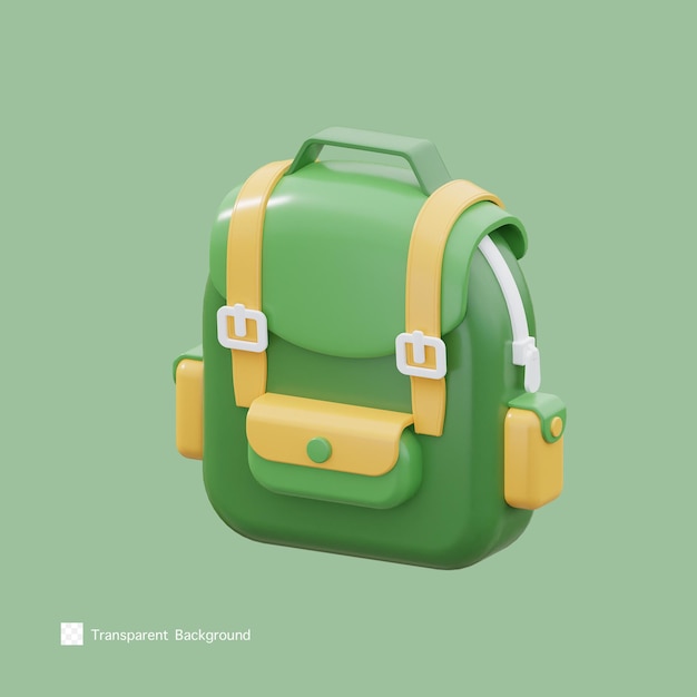 Bag icon 3d rendering illustration