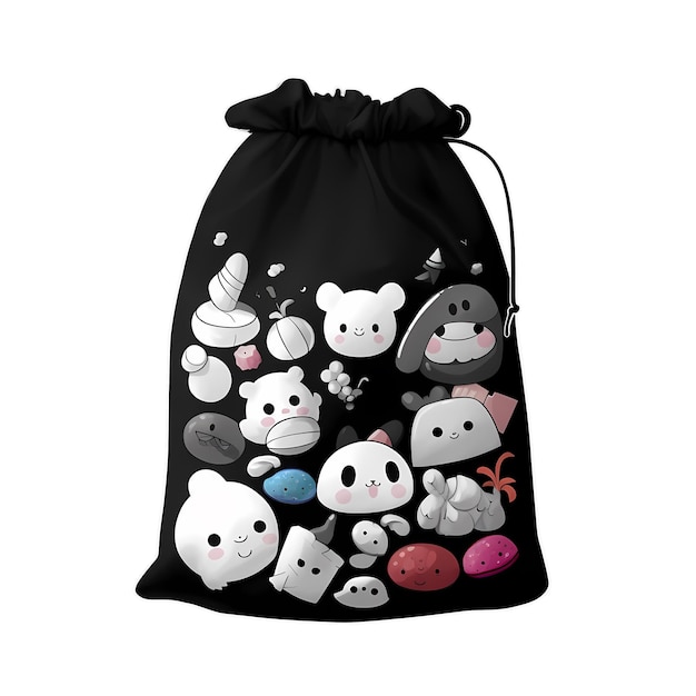 PSD bag kawaii adesivo png file trasparente