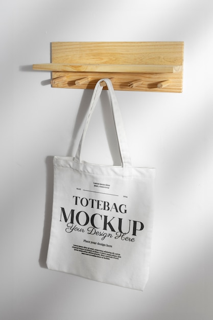 PSD bag mockup on hanger