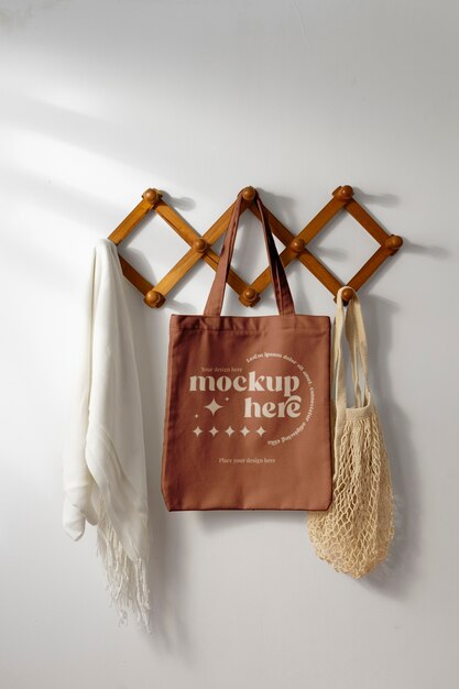 PSD bag mockup on hanger