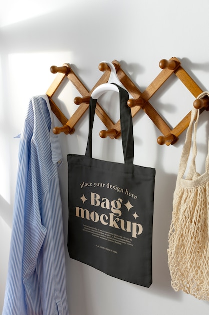 Bag mockup on hanger