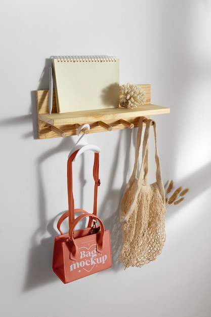 bag mockup on hanger