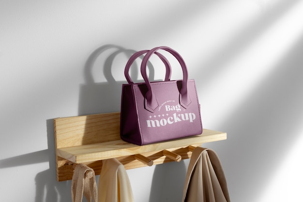 PSD bag mockup on hanger