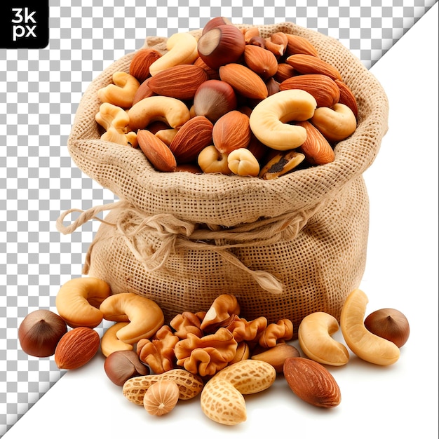 PSD a bag of nuts including nuts and nuts
