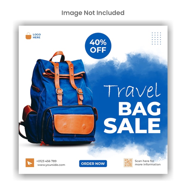 Bag sale social media or instagram post template design