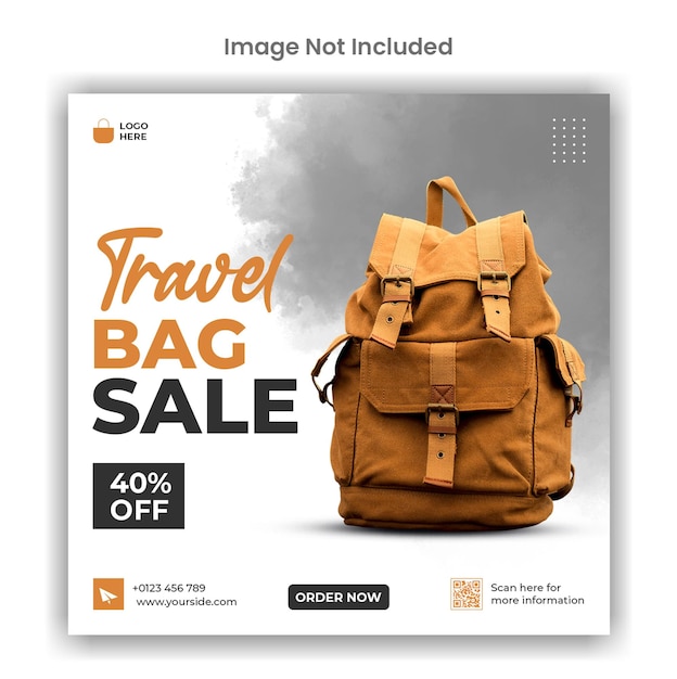 Bag sale social media or instagram post template design