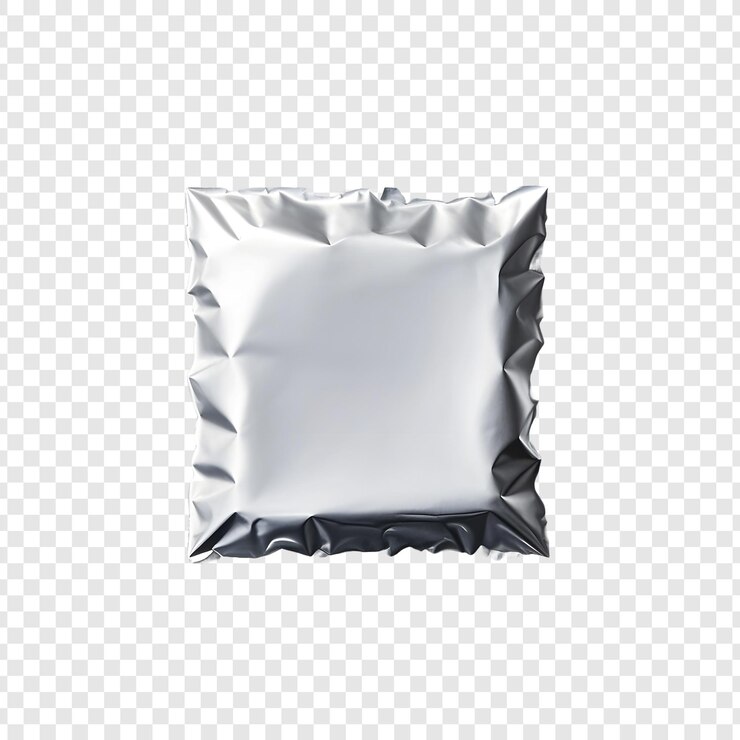 PSD a bag of white cotton is shown on a transparent background