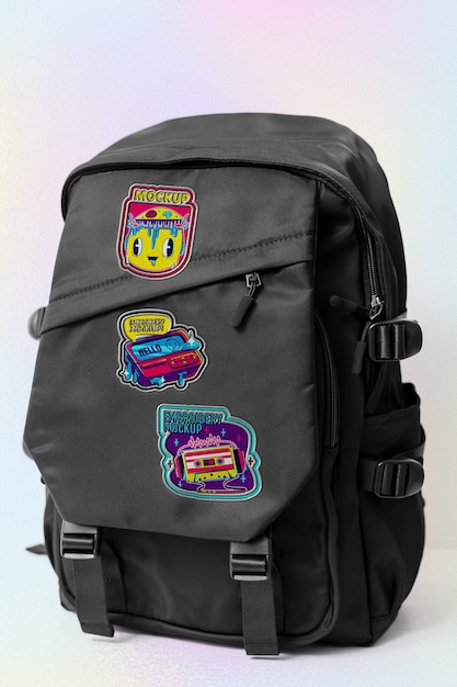 PSD bag with patch mockup