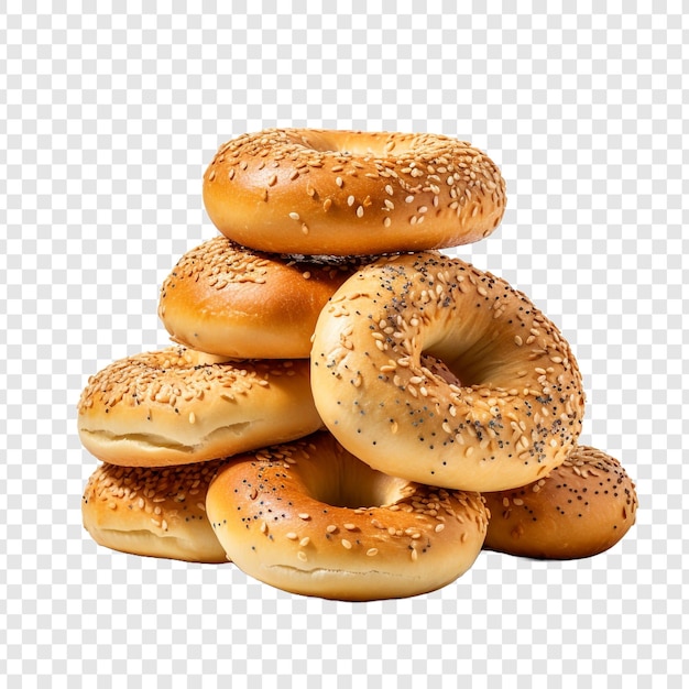 PSD bagel izolowany na przezroczystym tle