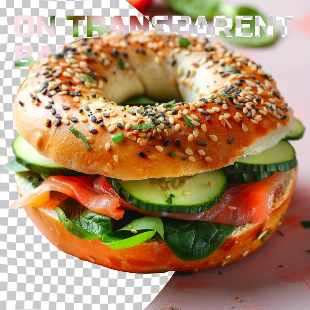 PSD un bagel con un bagel e un pomodoro sopra