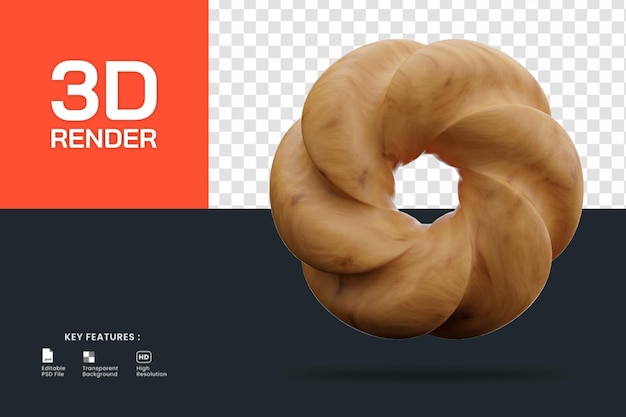 PSD a bagel with the word bagel on it