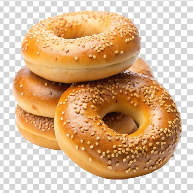 PSD bagels isolated on transparent background