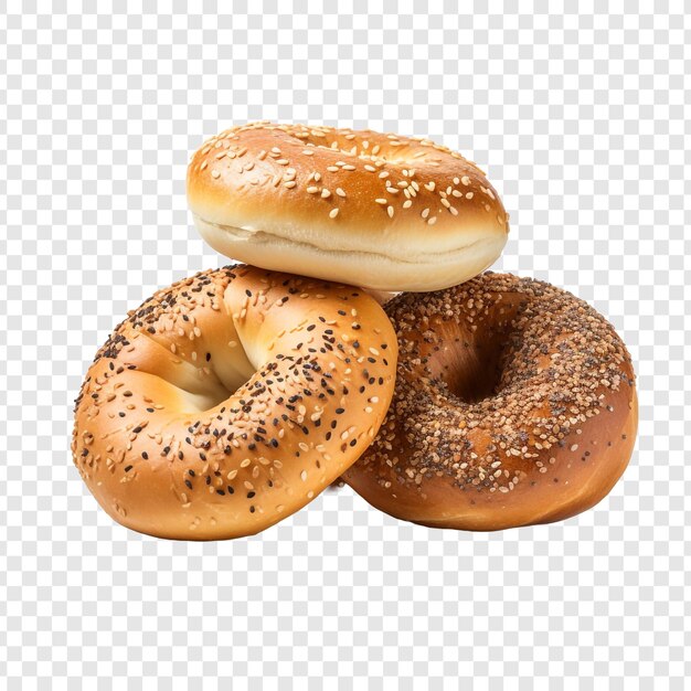 Bagels isolated on transparent background