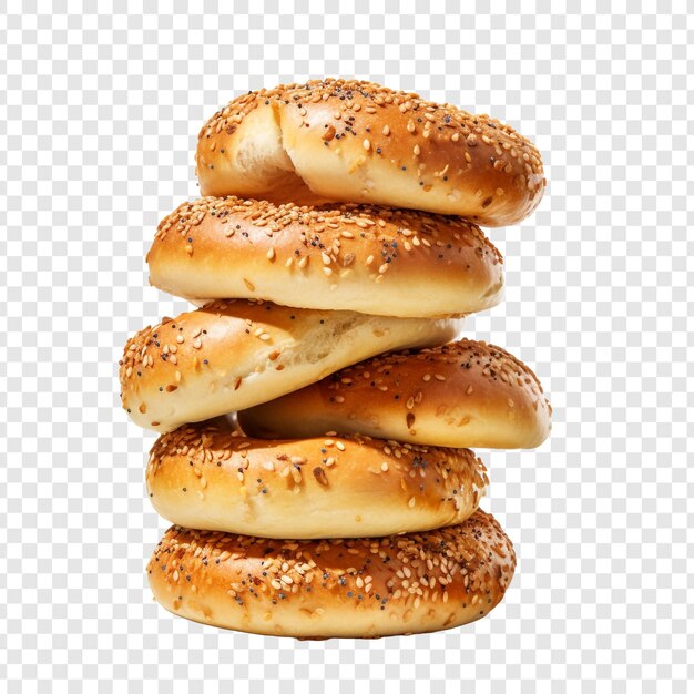 PSD bagels isolated on transparent background