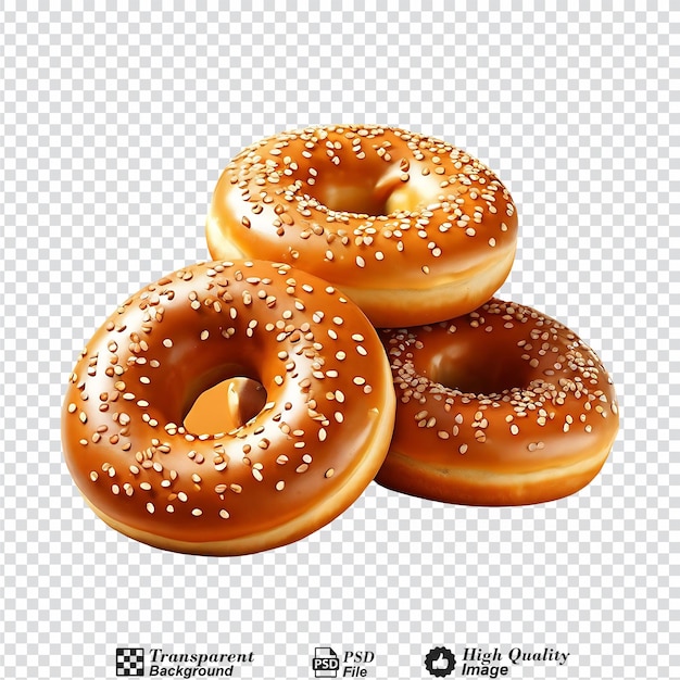 Bagels isolated on transparent background