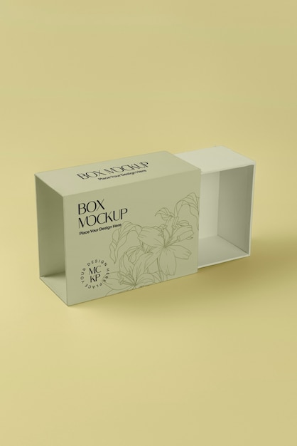 Bags and boxes mock-up in celestial yellow shade