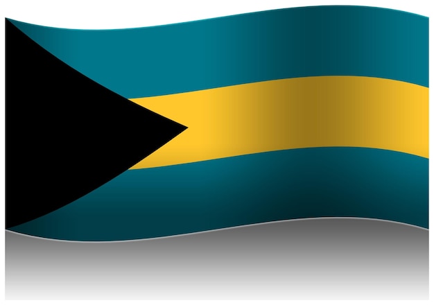 PSD bahama's nationale golfvlag 3d