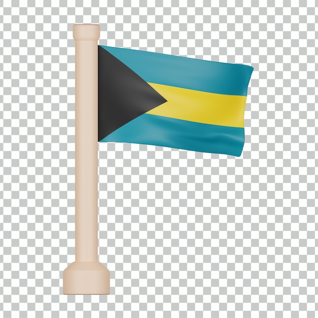 PSD bahama's vlag 3d pictogram