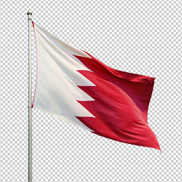 PSD bahrain flag on transparent background