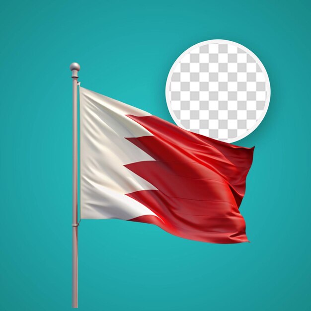 PSD bahrain flag on transparent background