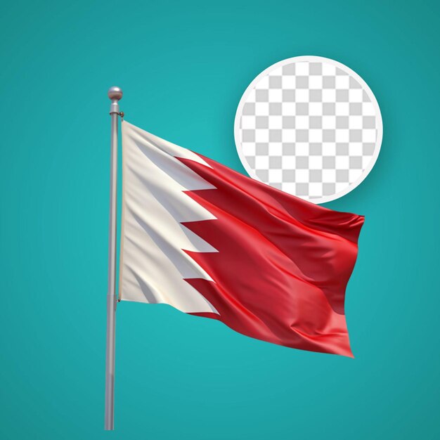 PSD bahrain flag on transparent background