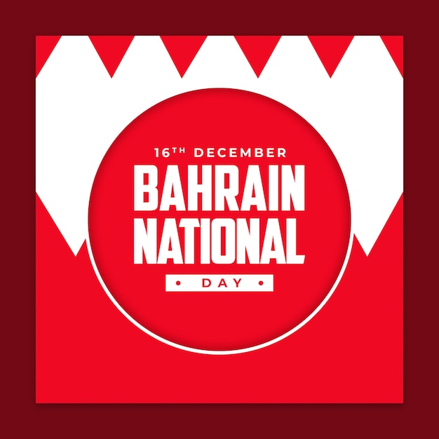 Saluto post sui social media per la festa nazionale del bahrain