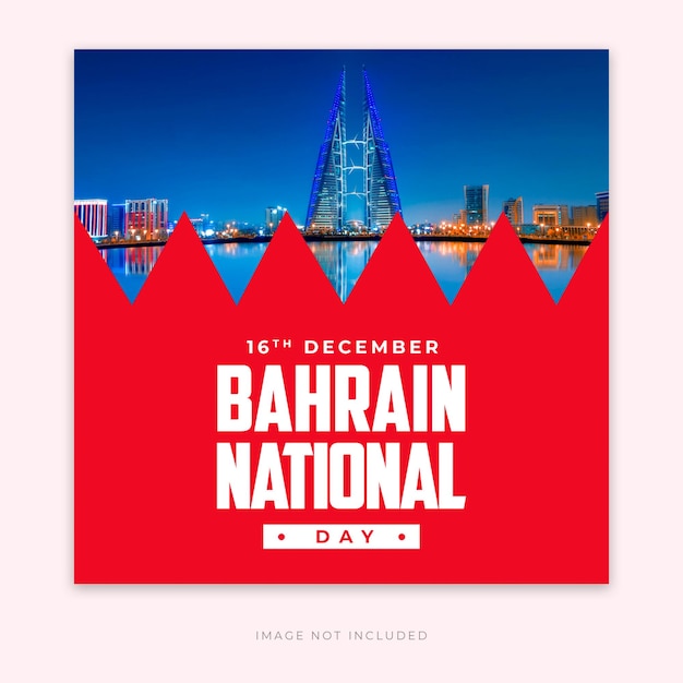 Saluto post sui social media per la festa nazionale del bahrain