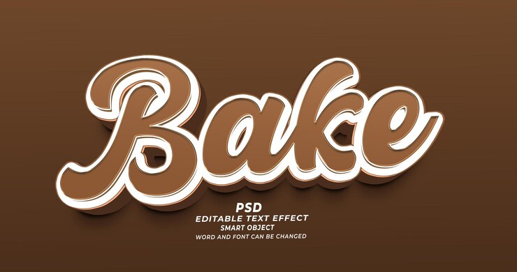 PSD ベイク psd 3d 編集可能なテキスト効果 photoshop テンプレート