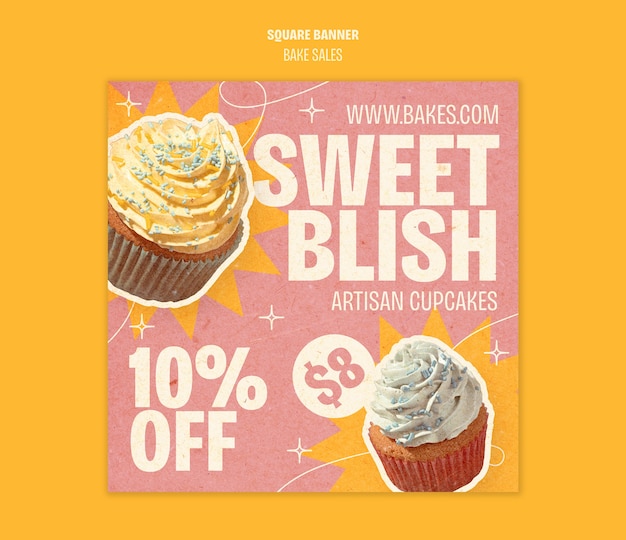 Bake sale banner  template