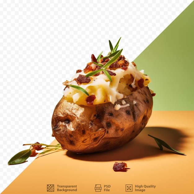 Baked potato against transparent background