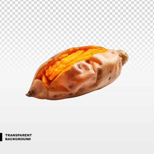 PSD baked sweet potato on transparent background