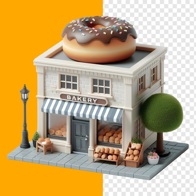 PSD bakery 3d model