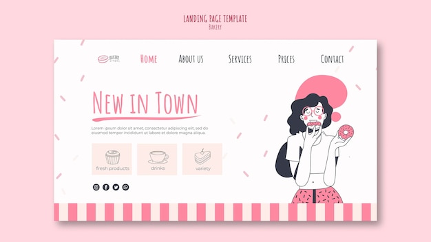 Bakery ad landing page template