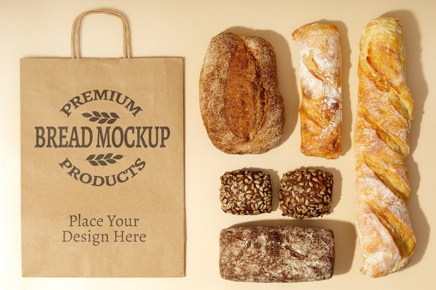 Bakery goods and bread mock-up