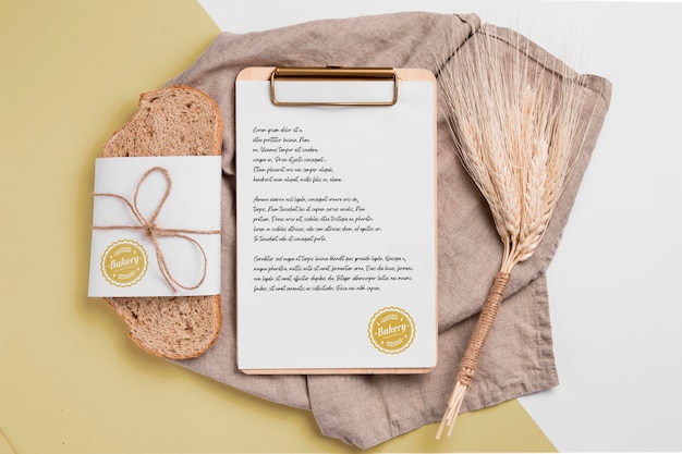 PSD bakery goods concept with mock-up