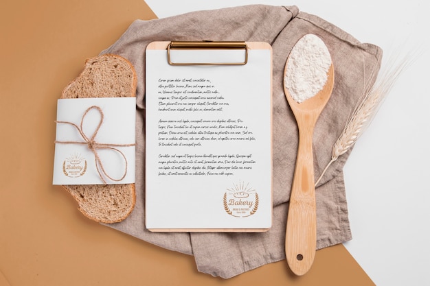 PSD bakery goods concept with mock-up