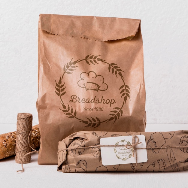 PSD bakery goods concept with mock-up