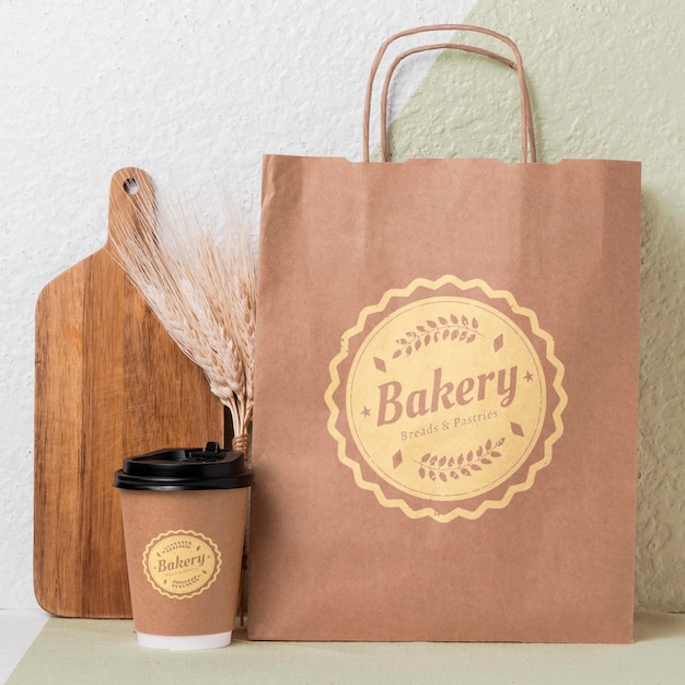 Bakery goods concept with mock-up