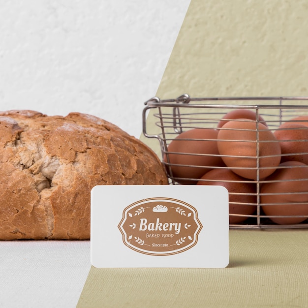 PSD bakery goods concept with mock-up