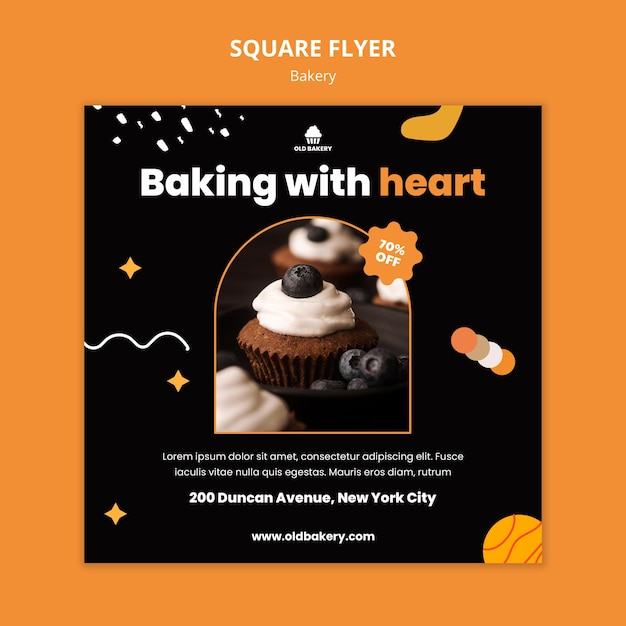 bakery shop print template
