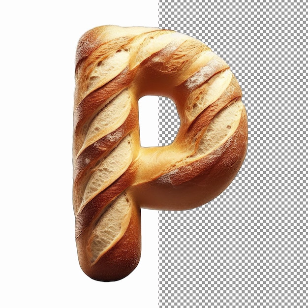 PSD bakery style alphabet character png