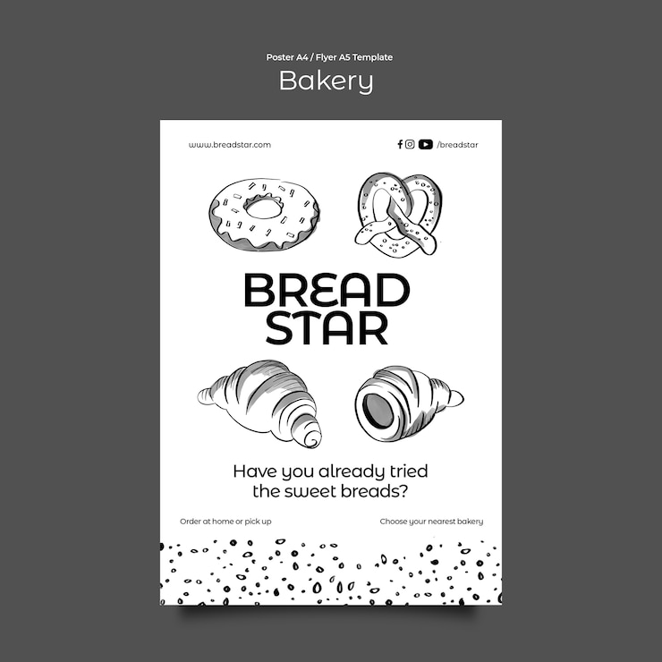 PSD bakery template design